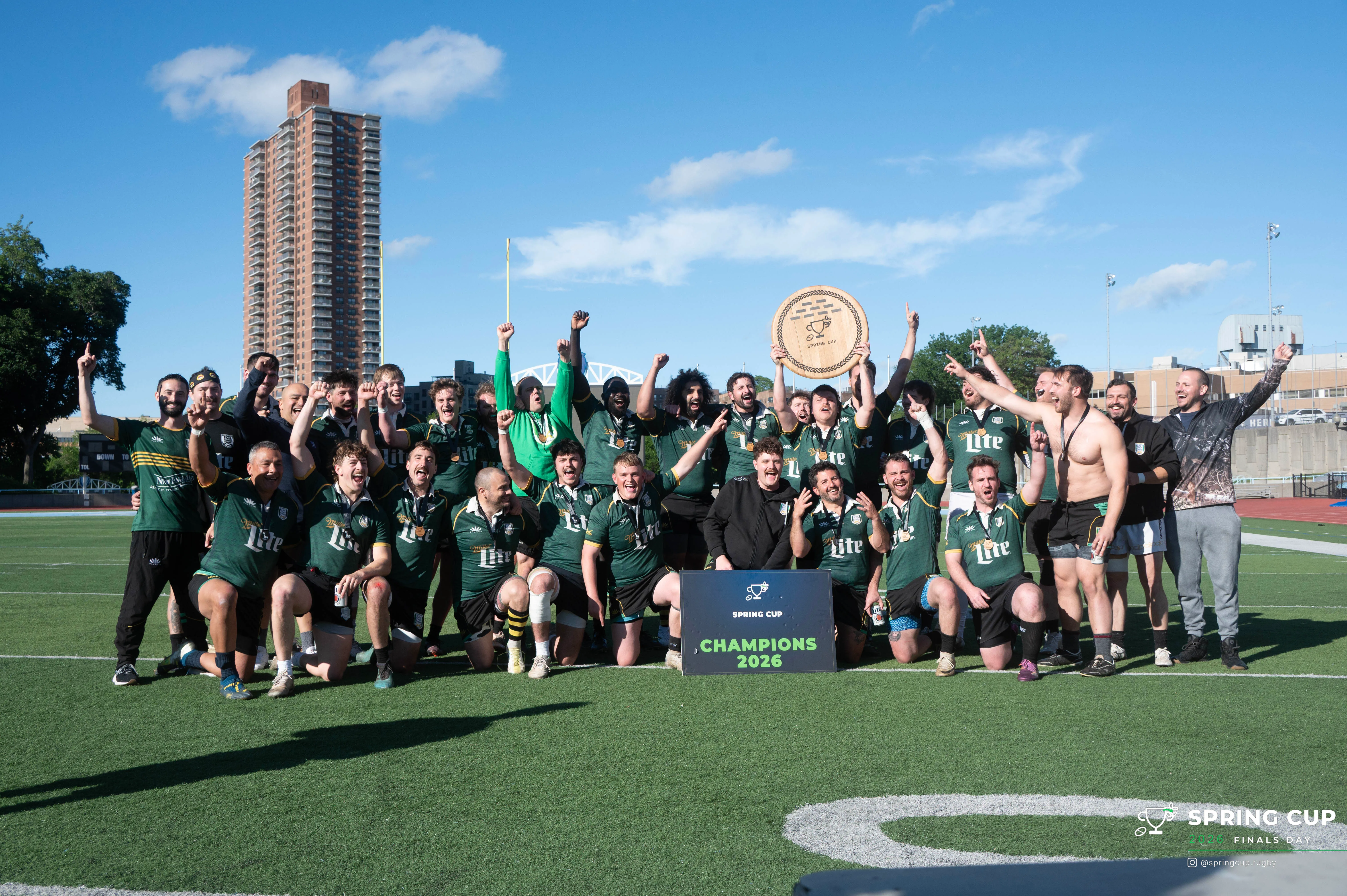 New Haven Old Black celebrate as Spring Cup 2026 champions at Columbia University